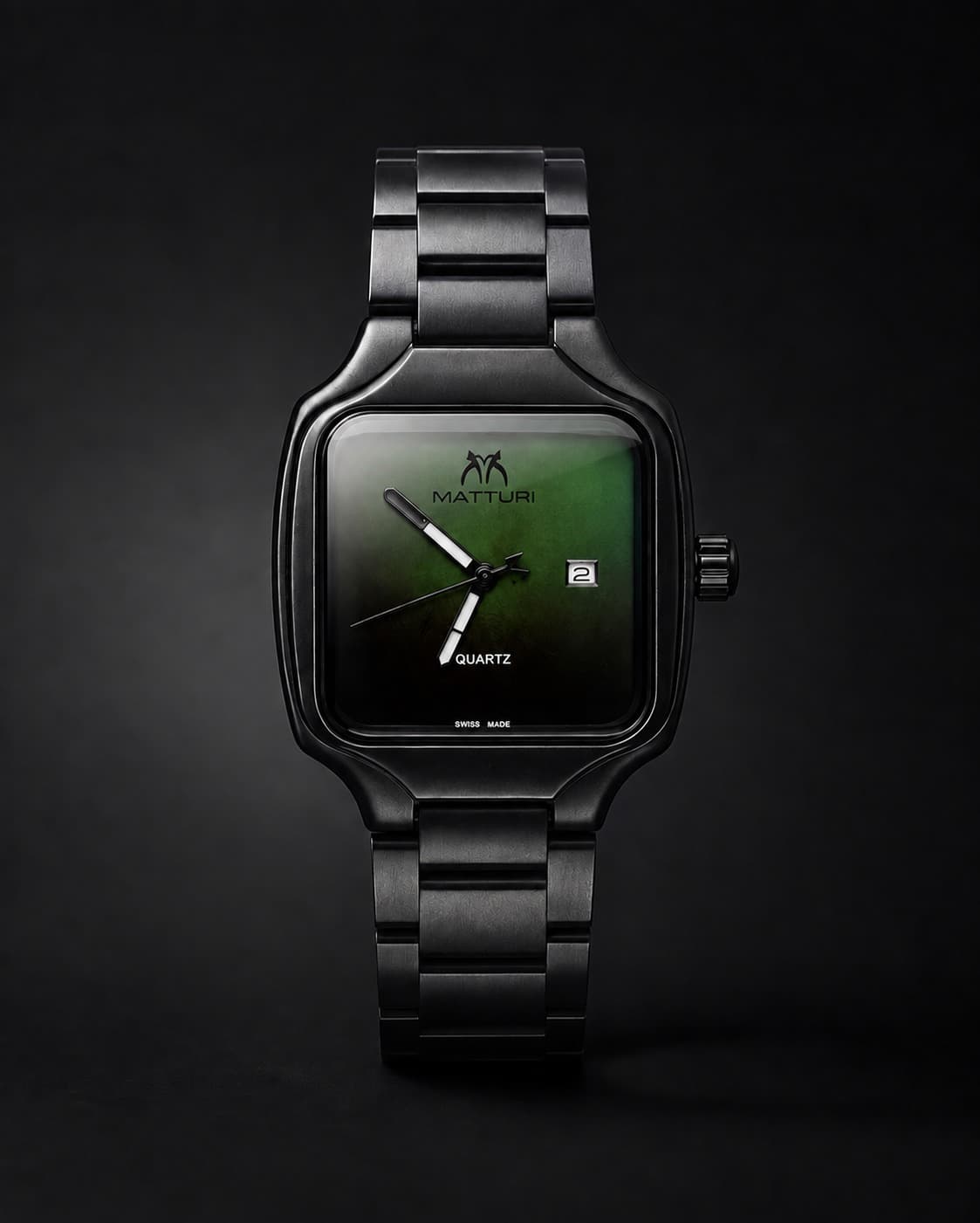 Matturi Black & Green Quartz Watch