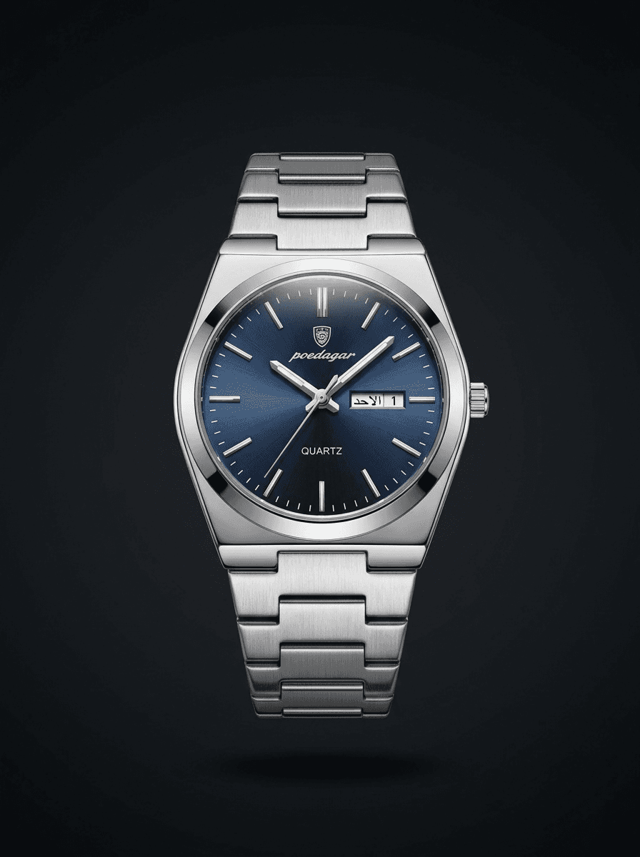 Poedagar Integrated Day-Date Quartz Watch